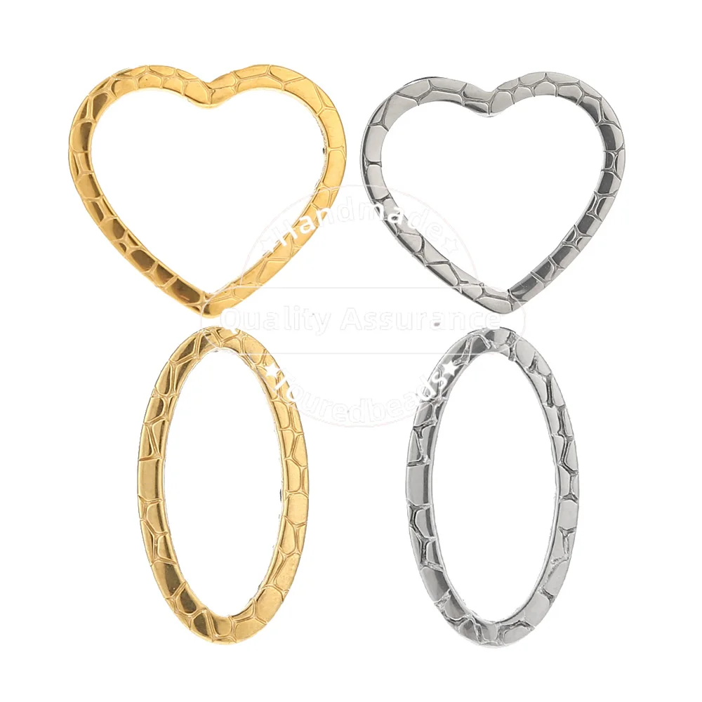20PCS Stainless Steel Gold Embossing Geometric Oval Heart Charm Connectors for DIYJewlery Making Link Pendants Findings
20PCS Stainless Steel Gold Embossing Geometric Oval Heart Charm Connectors for DIYJewlery Making Link Pendants Findings
