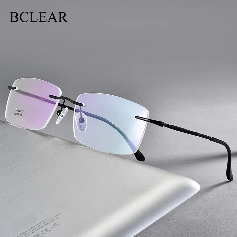 Оправа для очков BCLEAR из сплава, оправа без оправы, мужские очки для близоруких и оптические очки в деловом стиле, Новое поступление
Оправа для очков BCLEAR из сплава, оправа без оправы, мужские очки для близоруких и оптические очки в деловом стиле, Новое поступление