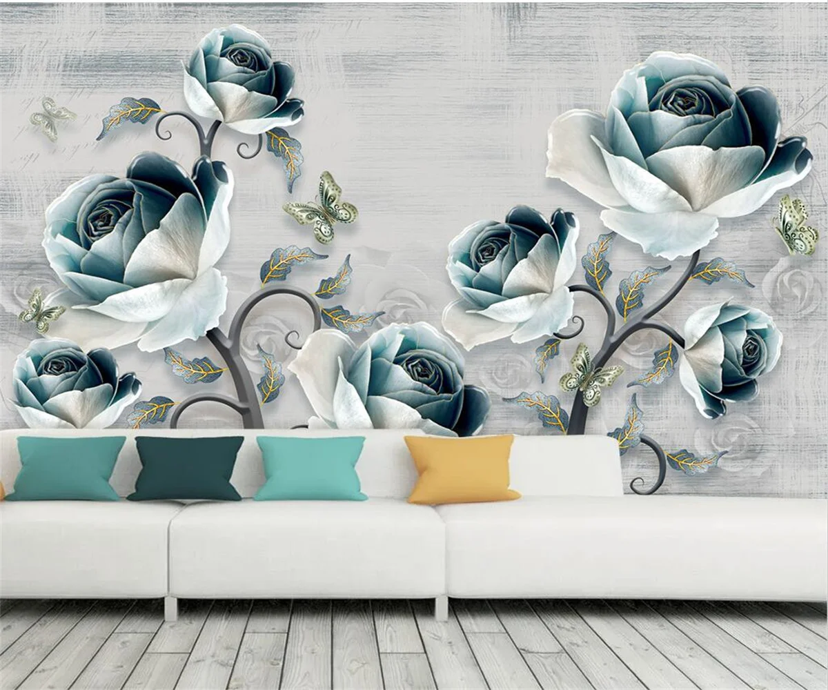 Custom wallpaper European 3D embossed rose Butterfly papel de parede mural home decoration living room bedroom 3d wallpaper
Custom wallpaper European 3D embossed rose Butterfly papel de parede mural home decoration living room bedroom 3d wallpaper