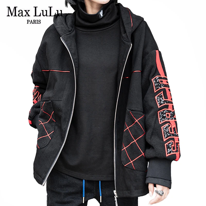 Max LuLu Winter Jacket 2021 Womens Black Zipper Hooded Thicken Coat New Female Casual Streetwear Harajuku Loose Gothic Outerwear
Max LuLu Winter Jacket 2021 Womens Black Zipper Hooded Thicken Coat New Female Casual Streetwear Harajuku Loose Gothic Outerwear
