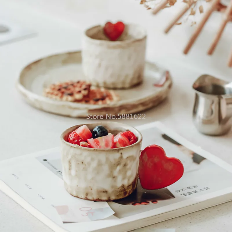 Japan Heart Shaped Tea Cup Vintage Ceramic Coffee Cup Saucer Set Water Mug Breakfast Saucer Milk Cups Crockery AC50BD
Japan Heart Shaped Tea Cup Vintage Ceramic Coffee Cup Saucer Set Water Mug Breakfast Saucer Milk Cups Crockery AC50BD