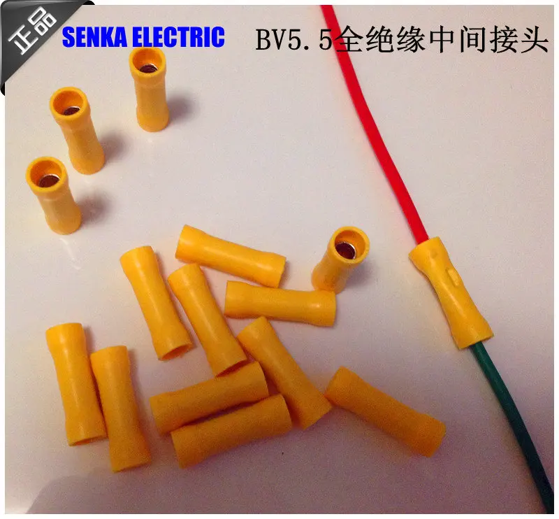 BV5.5 Uninsulated butt connector Tl-JTK Insulated Butt Splice Terminals Yellow
BV5.5 Uninsulated butt connector Tl-JTK Insulated Butt Splice Terminals Yellow
