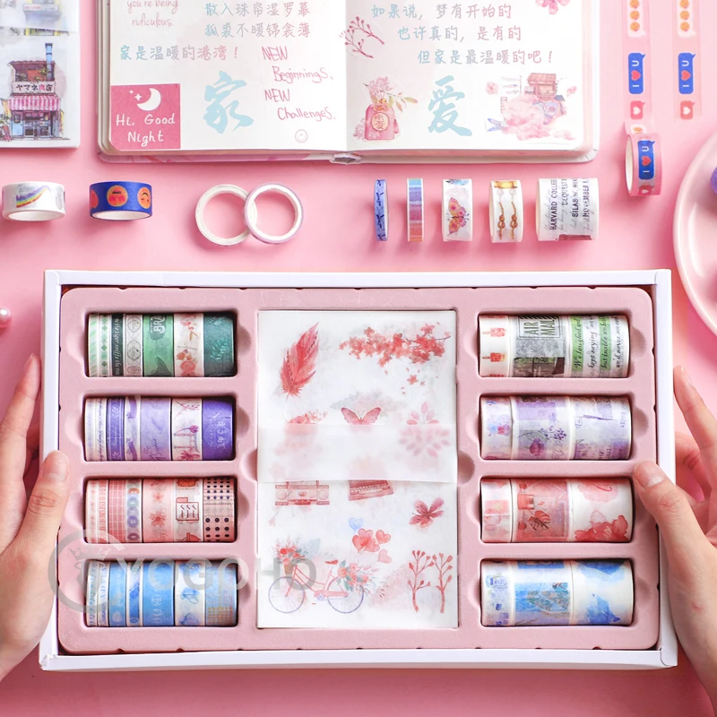 100 шт./компл. Kawaii декоративная клейкая лента Маскировочная Васи-лента Diy Скрапбукинг стикер этикетка канцелярские принадлежности с подарочной коробкой
100 шт./компл. Kawaii декоративная клейкая лента Маскировочная Васи-лента Diy Скрапбукинг стикер этикетка канцелярские принадлежности с подарочной коробкой