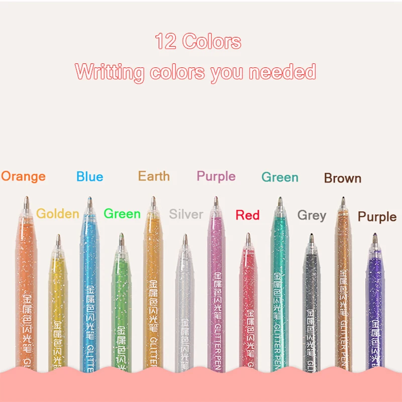 Fluorescent Pen Children's Flash Pen Student Pearlescent Color Flash Gel Pen Marker Highlighter 12 Color Coloring Glitter Pen
Fluorescent Pen Children's Flash Pen Student Pearlescent Color Flash Gel Pen Marker Highlighter 12 Color Coloring Glitter Pen