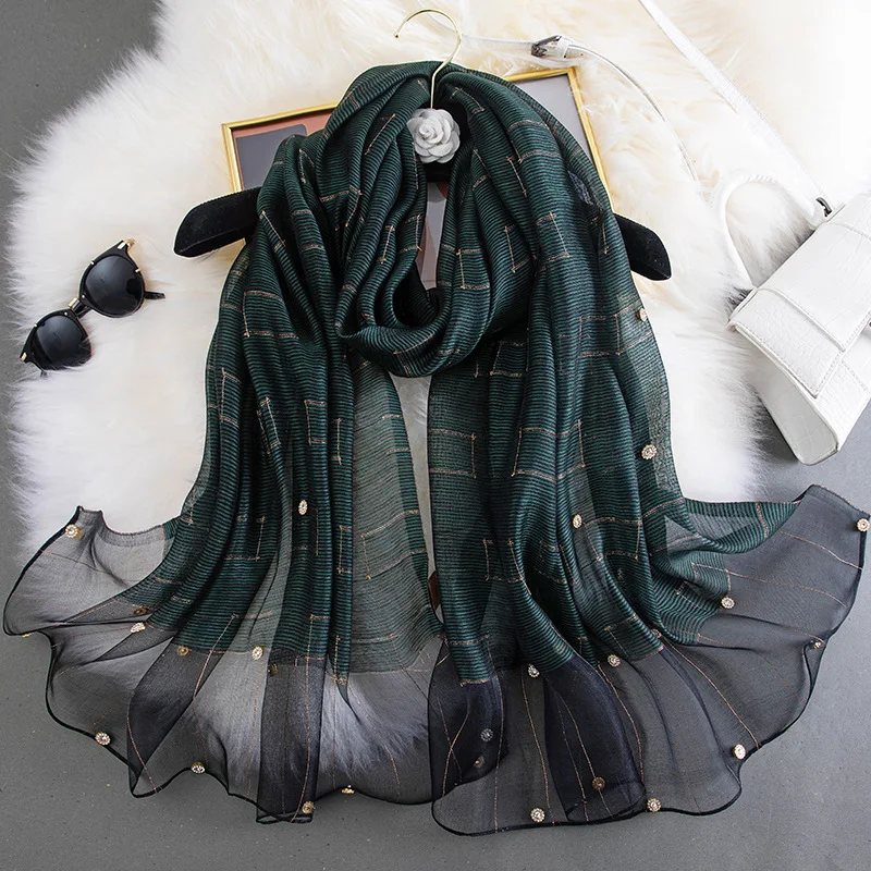 Fashion 2024 New Women Silk Wool Scarf Hijab Foulard Pashmina Beach Stoles Bandana Embroider Lady Long Shawls and Wraps Headband
Fashion 2024 New Women Silk Wool Scarf Hijab Foulard Pashmina Beach Stoles Bandana Embroider Lady Long Shawls and Wraps Headband