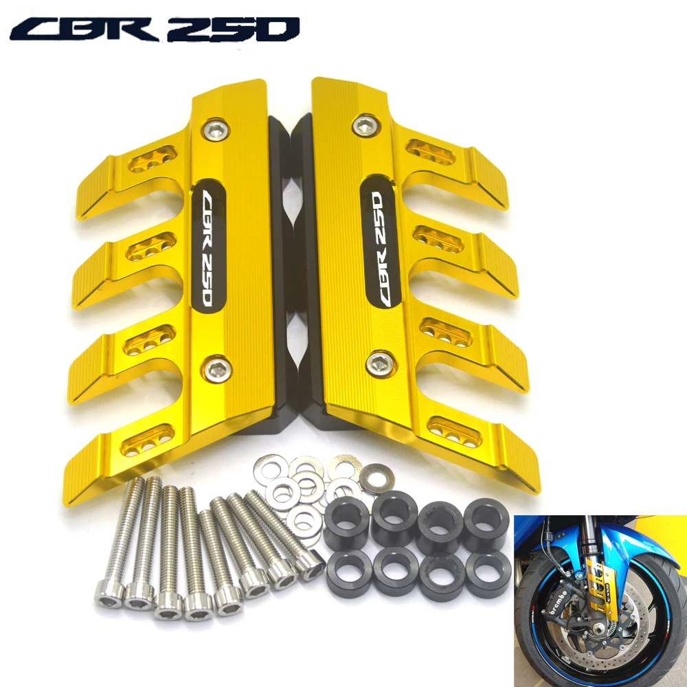 For CBR250RR/R CBR250 Universal Motorcycle Mudguard Side Protection Mount Shock Absorber Front Fender Cover Anti-fall Slider
For CBR250RR/R CBR250 Universal Motorcycle Mudguard Side Protection Mount Shock Absorber Front Fender Cover Anti-fall Slider