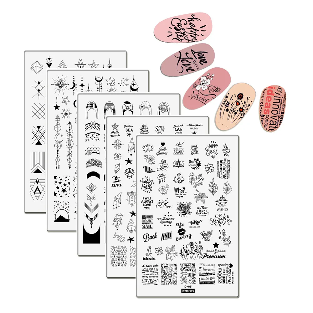 5Pcs Big Template 14.5*9.5cm Sun Planet Moon Star Template Nail Art Polish Stamping Plates 3D Sea Shell Stencil for Nails Stamp
5Pcs Big Template 14.5*9.5cm Sun Planet Moon Star Template Nail Art Polish Stamping Plates 3D Sea Shell Stencil for Nails Stamp