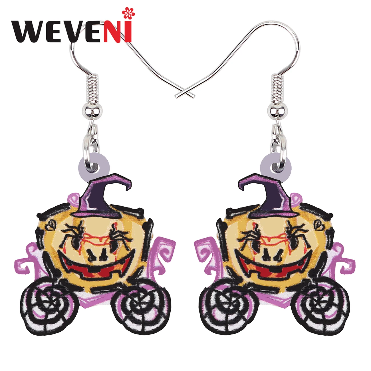 WEVENI Halloween Acrylic Horror Smile Pumpkin Car Earrings Fashion Drop Dangle Unique Charm Party Jewelry For Women Girls Gifts
WEVENI Halloween Acrylic Horror Smile Pumpkin Car Earrings Fashion Drop Dangle Unique Charm Party Jewelry For Women Girls Gifts