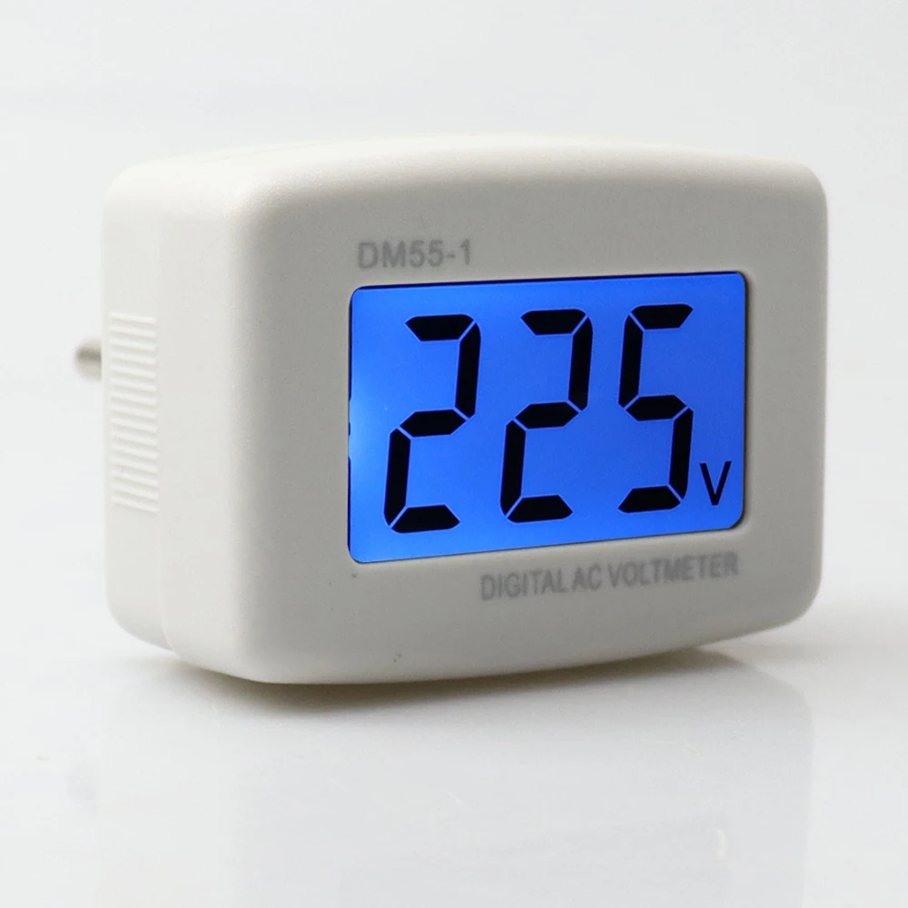 EU US Plug DM55-1 AC 80-300V Digital LCD Voltmeter Voltage Monitor 110V 220V Tester Meter
EU US Plug DM55-1 AC 80-300V Digital LCD Voltmeter Voltage Monitor 110V 220V Tester Meter