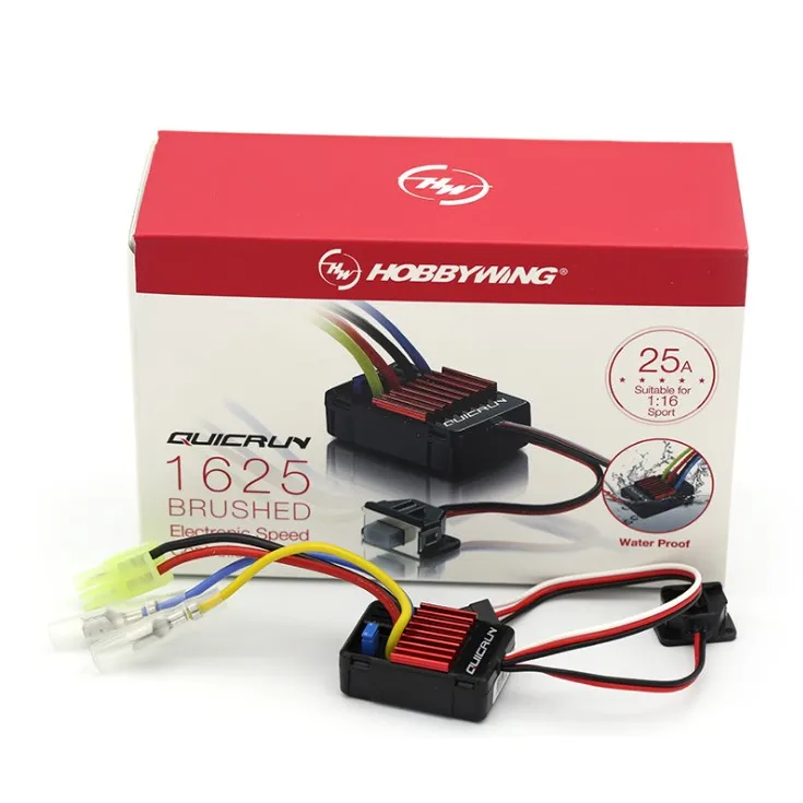 Щеточный электронный регулятор скорости Hobbywing quirun 1625 ESC для радиоуправляемого автомобиля 1:10 / 1:18
Щеточный электронный регулятор скорости Hobbywing quirun 1625 ESC для радиоуправляемого автомобиля 1:10 / 1:18