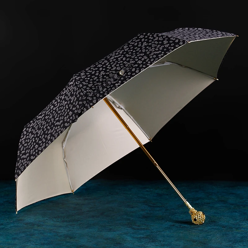 Women's Broken Flower Sun Umbrellas Sunscreen And UV Protection Double Layer Allweather Threes Fold Umbrella Household Rain Gear
Women's Broken Flower Sun Umbrellas Sunscreen And UV Protection Double Layer Allweather Threes Fold Umbrella Household Rain Gear