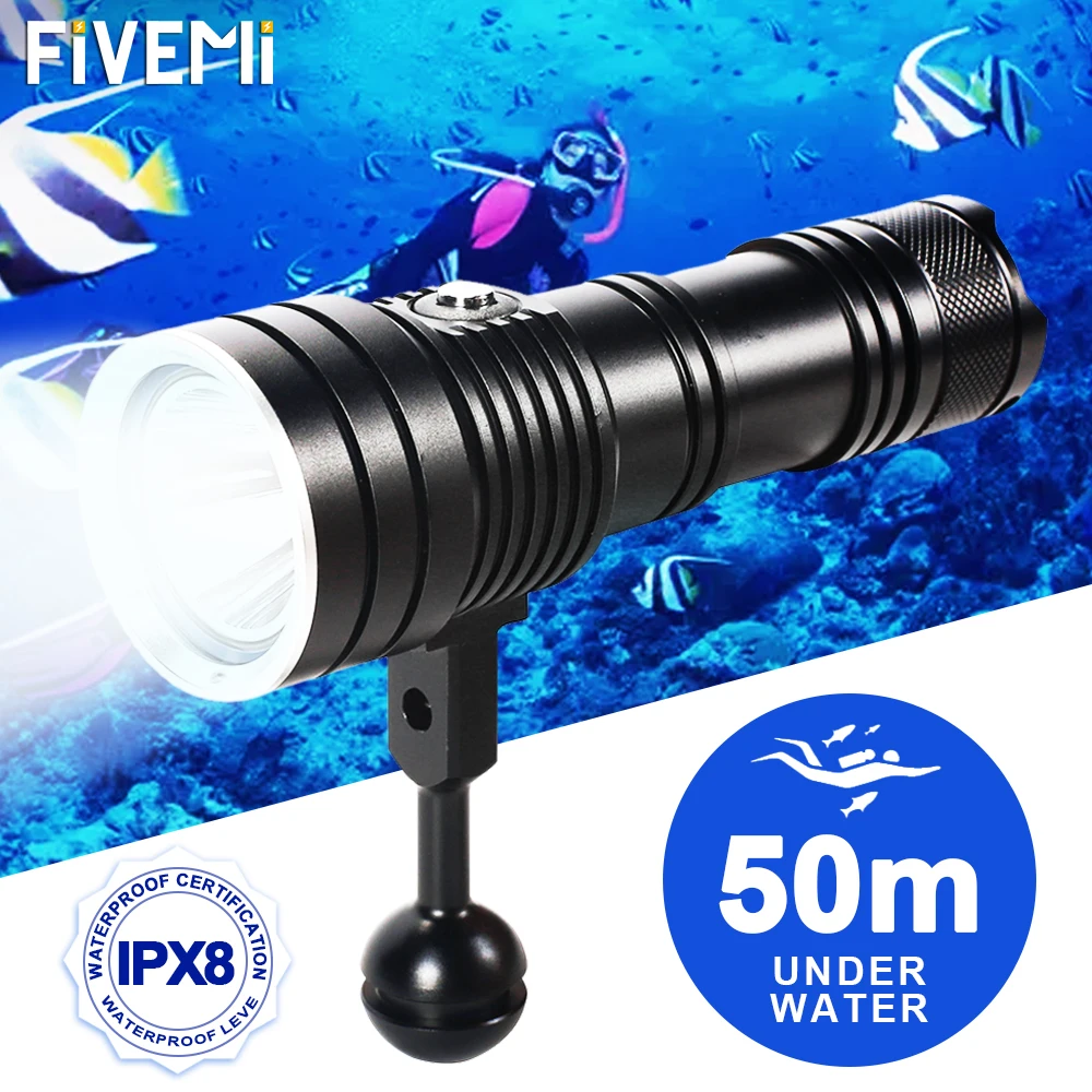 IPX8 led diving flashlight waterproof underwater Torch Lamp diver 3 switch Modes led Scuba Diver Light Outdoor use 18650 Battery
IPX8 led diving flashlight waterproof underwater Torch Lamp diver 3 switch Modes led Scuba Diver Light Outdoor use 18650 Battery