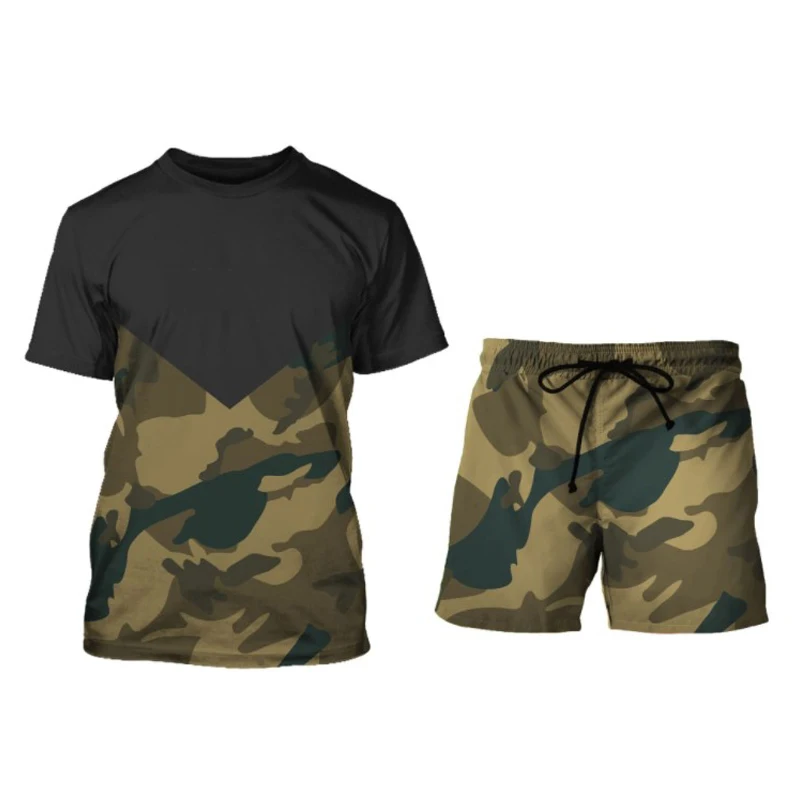 NICE PopT-Shirt Short Pants Suit Men's Summer Casual Camouflage Clothing Camouflage Style Top 3D Quick Dry Printed T-Shirt
NICE PopT-Shirt Short Pants Suit Men's Summer Casual Camouflage Clothing Camouflage Style Top 3D Quick Dry Printed T-Shirt