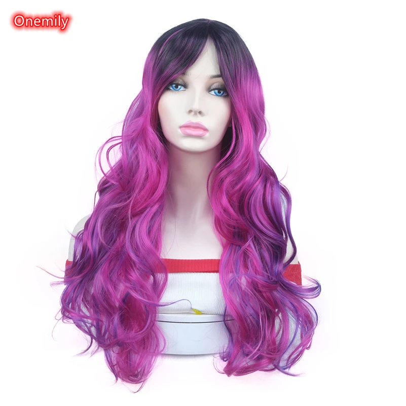Onemily Long Wavy Halloween Costume Party Cosplay Wigs Heat Resistant Synthetic Natural Women Curly Wig Black Pink Mix
Onemily Long Wavy Halloween Costume Party Cosplay Wigs Heat Resistant Synthetic Natural Women Curly Wig Black Pink Mix