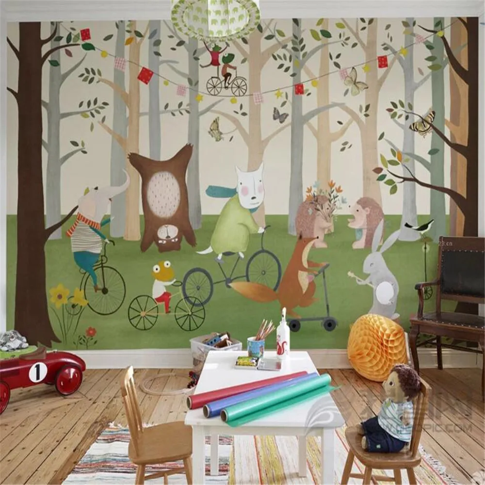 Milofi Custom large wallpaper mural hand-painted cartoon animal wood background wallpaper mural
Milofi Custom large wallpaper mural hand-painted cartoon animal wood background wallpaper mural