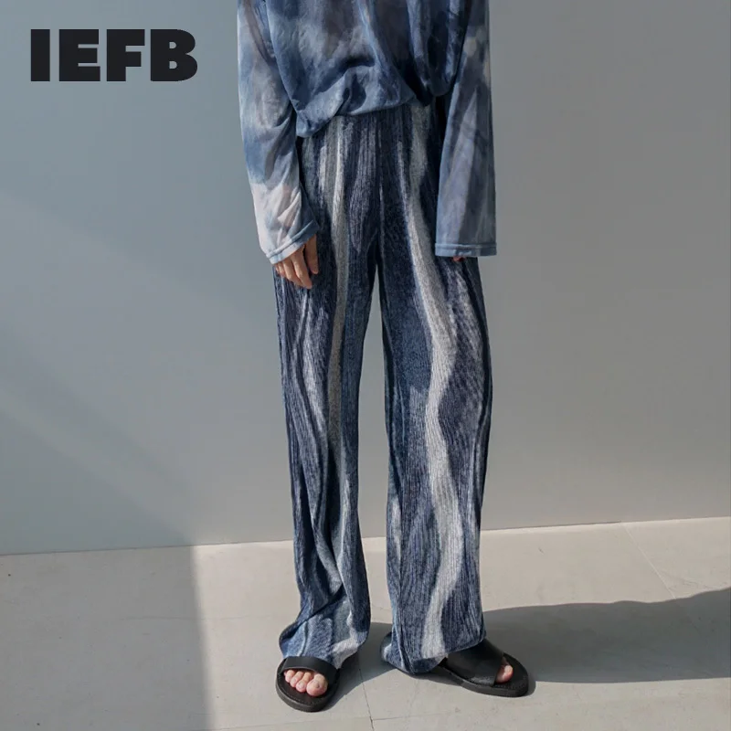 IEFB Korean Style Men's Pleated Straight Pants Chic Loose Casual Pants Elastic Waist Wide Leg Pants 2023 Autumn Summer New Y6138
IEFB Korean Style Men's Pleated Straight Pants Chic Loose Casual Pants Elastic Waist Wide Leg Pants 2023 Autumn Summer New Y6138