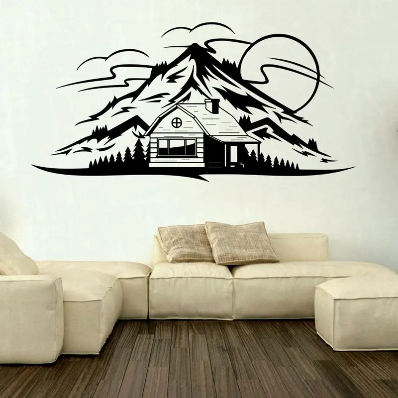 Mountains House The Lake Nature Wall Sticker Vinyl Home Decor For Living Room Bedroom Landscape Decals Sunrise Sunset Mural 3C14
Mountains House The Lake Nature Wall Sticker Vinyl Home Decor For Living Room Bedroom Landscape Decals Sunrise Sunset Mural 3C14