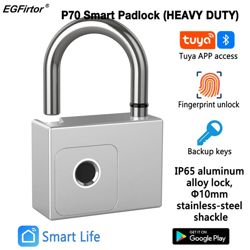Tuya Bluetooth Fingerprint Padlock Waterproof Anti-theft Padlock USB Smart Bag Dormitory Box Cabinet Key Padlock Door Lock
Tuya Bluetooth Fingerprint Padlock Waterproof Anti-theft Padlock USB Smart Bag Dormitory Box Cabinet Key Padlock Door Lock