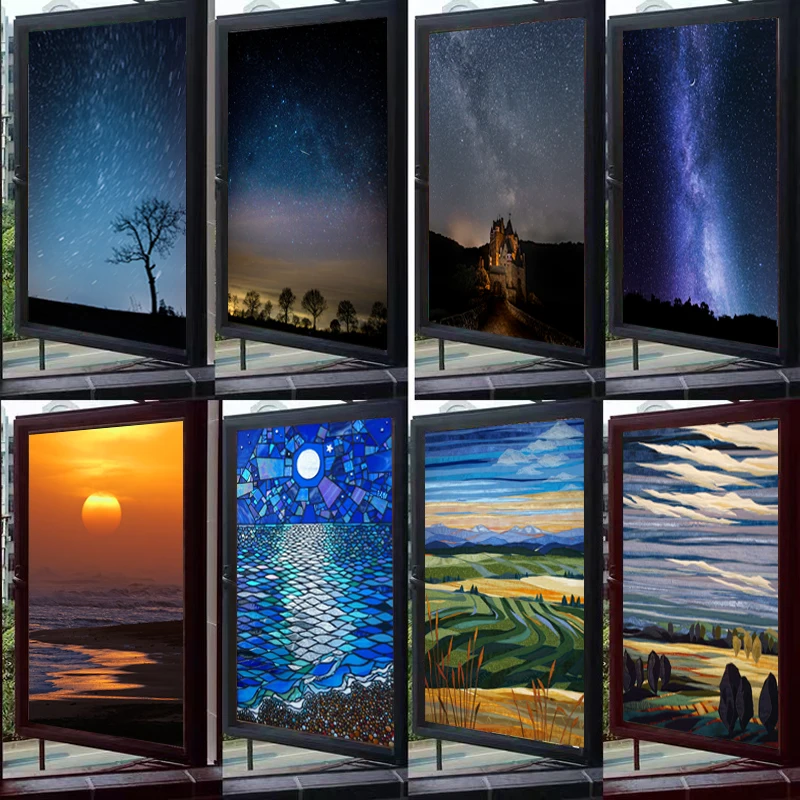 Stained Glass Window Film Frosted Glass Sticker Forest Customized Meteor Moon Sun For Bathroom Bedroom Kitchen Door Home Decor
Stained Glass Window Film Frosted Glass Sticker Forest Customized Meteor Moon Sun For Bathroom Bedroom Kitchen Door Home Decor