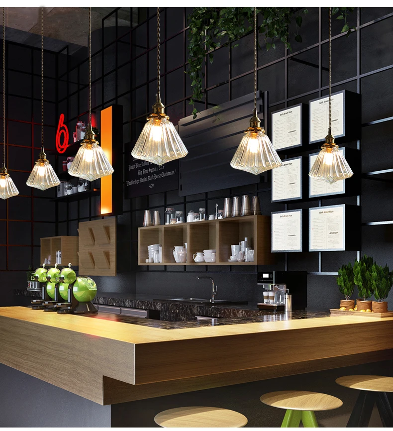 Nordic Brass Glass LED Pendant Lights Fixture Diamond Shade Hanging Lamp Restaurant Bar Retro Indoor Lighting For Kitchen Island
Nordic Brass Glass LED Pendant Lights Fixture Diamond Shade Hanging Lamp Restaurant Bar Retro Indoor Lighting For Kitchen Island