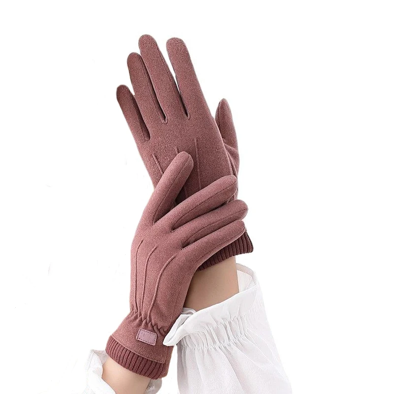 Winter Women Keep Warm Touch Screen Thicken Plus Velvet Cold Protection Fashion Simple Style Solid Drive Cycling Mittens Gloves
Winter Women Keep Warm Touch Screen Thicken Plus Velvet Cold Protection Fashion Simple Style Solid Drive Cycling Mittens Gloves