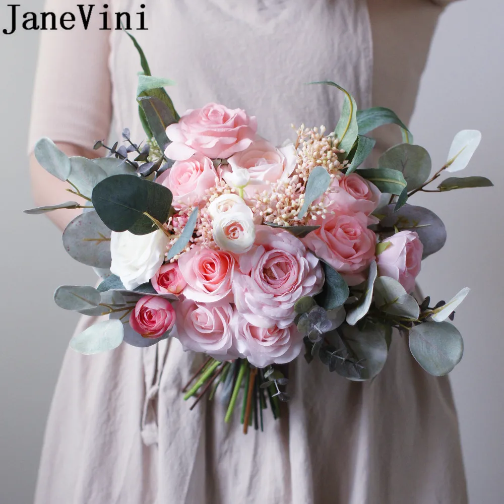 JaneVini Elegant Pink Bridal Bouquet Artificial Silk Flowers Wedding Romantic Bride Flower Bouquet Accessories Ramo Flores ślub
JaneVini Elegant Pink Bridal Bouquet Artificial Silk Flowers Wedding Romantic Bride Flower Bouquet Accessories Ramo Flores ślub