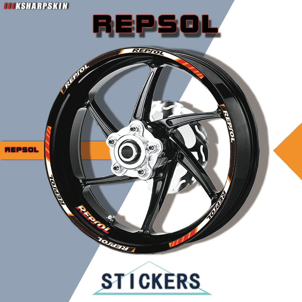 Reflective and waterproof high-quality stickers for motorcycle inner rims are suitable for HONDA REPSOL
Reflective and waterproof high-quality stickers for motorcycle inner rims are suitable for HONDA REPSOL