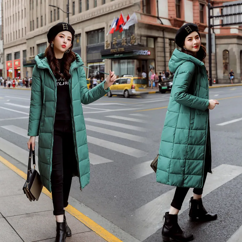 Long Parkas Women Solid Loose Hooded Jacket Warm Thicken Outwear Women Nice Winter Korean Cotton Padded Coat Female LD2326
Long Parkas Women Solid Loose Hooded Jacket Warm Thicken Outwear Women Nice Winter Korean Cotton Padded Coat Female LD2326