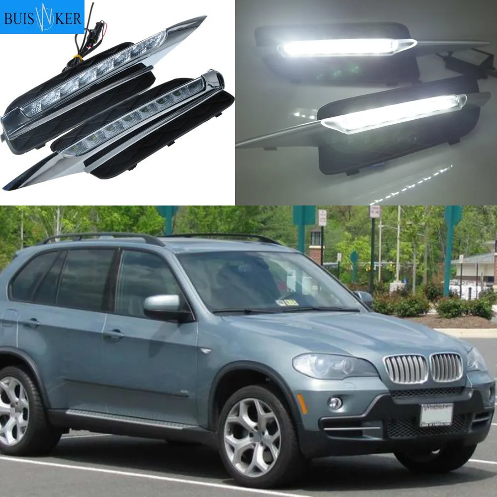 1 Set 12v ABS LED For BMW X5 E70 2007 2008 2009 2010 DRL Daytime Running Lights Daylight Fog Lamp Cover Car-Styling
1 Set 12v ABS LED For BMW X5 E70 2007 2008 2009 2010 DRL Daytime Running Lights Daylight Fog Lamp Cover Car-Styling