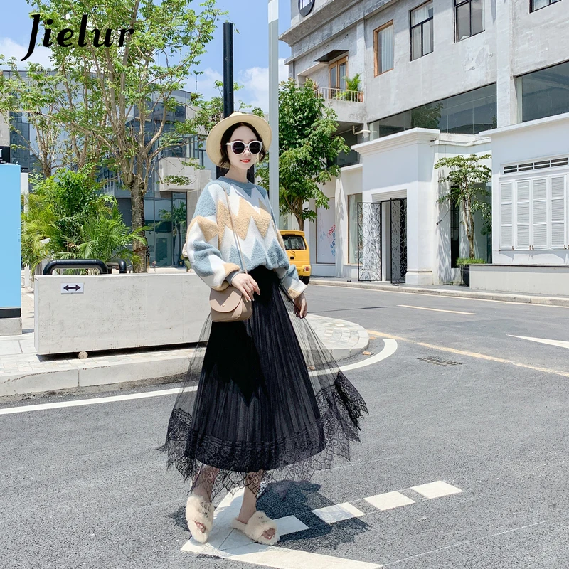 Jielur 2021 New Pleated Skirt Women Dual-use Solid Color Elastic High Waist Autumn Winter Velvet Skirts Slim Mesh Tulle Skirt
Jielur 2021 New Pleated Skirt Women Dual-use Solid Color Elastic High Waist Autumn Winter Velvet Skirts Slim Mesh Tulle Skirt