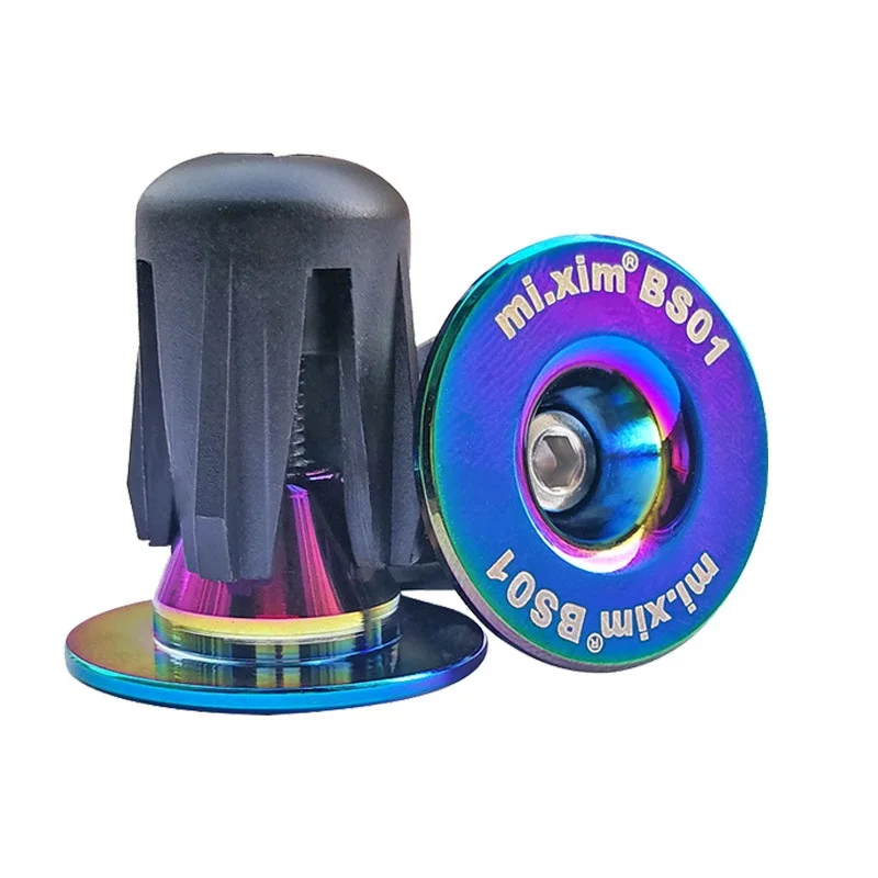 Colorful Bicycle Handlebar End Plugs Handlebar Caps Aluminum alloy Rainbow MTB Road Bike Handle Grip Bar End Stopper
Colorful Bicycle Handlebar End Plugs Handlebar Caps Aluminum alloy Rainbow MTB Road Bike Handle Grip Bar End Stopper