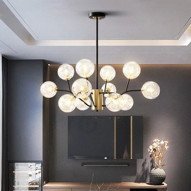 Modern Glass Ball Chandeliers Living Room Dining room Kitchen Bedroom Simple Hanging Chandelier Lighting Lustre Modern Decor
Modern Glass Ball Chandeliers Living Room Dining room Kitchen Bedroom Simple Hanging Chandelier Lighting Lustre Modern Decor