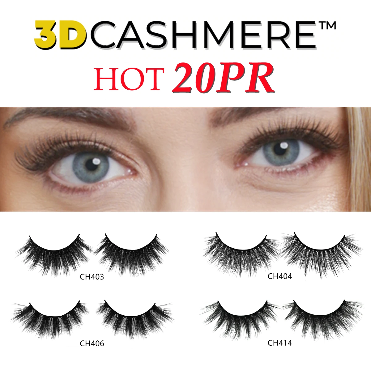 EYENGLE 20PAIRS 3D CASHMERE-CH Makeup Eyes Lashes Natural Volume Fluffy Soft Handmade 10-20mm False Eyelashes Reusable Eyelash
EYENGLE 20PAIRS 3D CASHMERE-CH Makeup Eyes Lashes Natural Volume Fluffy Soft Handmade 10-20mm False Eyelashes Reusable Eyelash