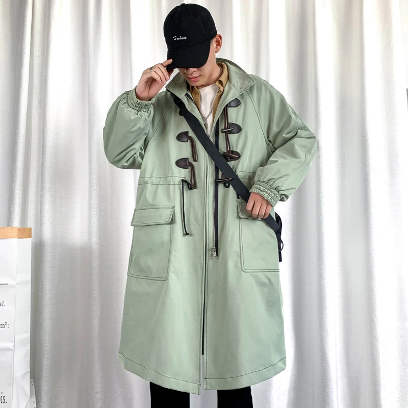 Autumn Men's Jacke Long Trench Coat Oversized Solid Color Harajuku Men's Windbreaker Big Pocket Fashion Men's Overcoat
Autumn Men's Jacke Long Trench Coat Oversized Solid Color Harajuku Men's Windbreaker Big Pocket Fashion Men's Overcoat