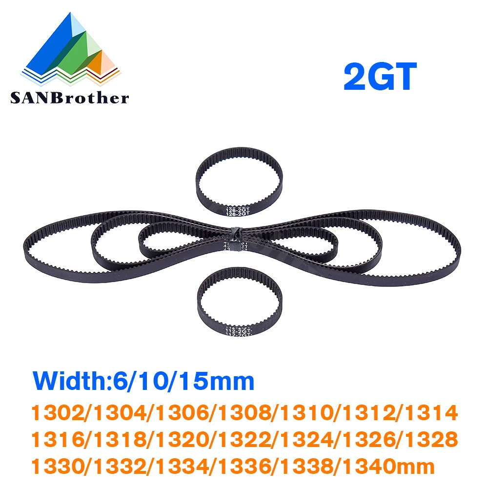 3D Printer Belt Closed Loop Rubber GT2 Timing Belt 2GT-6 1310 1324 1340 1312 1314 1326 1328 1330 1332 1334mm Width 6 10 15mm
3D Printer Belt Closed Loop Rubber GT2 Timing Belt 2GT-6 1310 1324 1340 1312 1314 1326 1328 1330 1332 1334mm Width 6 10 15mm