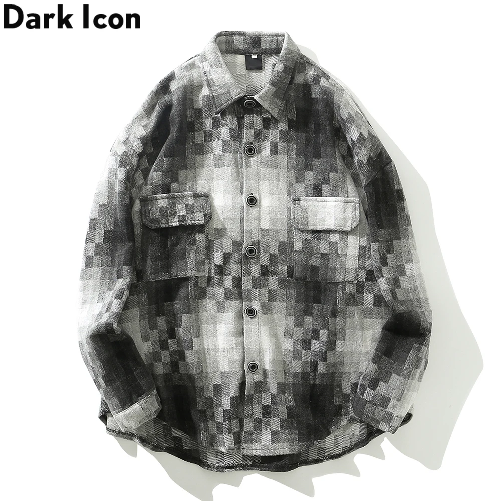 Dark Icon Black White Plaid Thick Shirt Jackets Men Turn-down Collar Men's Jackets Outwear Shirt Jacket for Men
Dark Icon Black White Plaid Thick Shirt Jackets Men Turn-down Collar Men's Jackets Outwear Shirt Jacket for Men