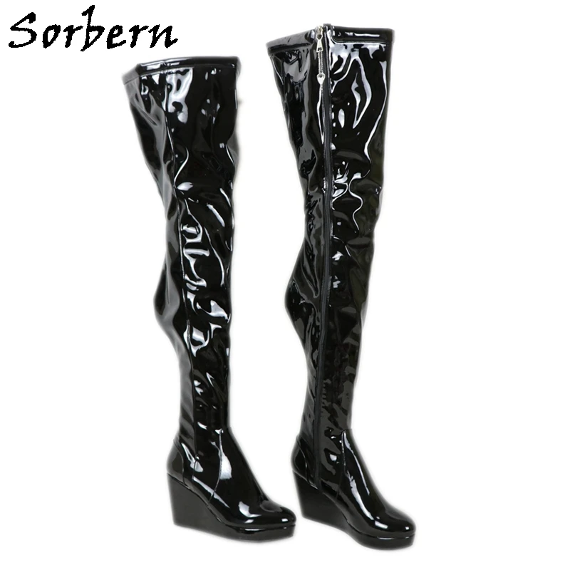 Sorbern Crotch Thigh High Boots Women Lockable Zippers Wedges Thin Platform Winter Style Cross Dresser Boot Unisex Custom
Sorbern Crotch Thigh High Boots Women Lockable Zippers Wedges Thin Platform Winter Style Cross Dresser Boot Unisex Custom