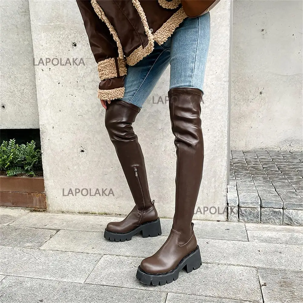 Autumn Winter Genuine Cow Leather Thigh Boots Women Platform Chunky High Heels Slim Over The Knee Boots Woman Party Shoes
Autumn Winter Genuine Cow Leather Thigh Boots Women Platform Chunky High Heels Slim Over The Knee Boots Woman Party Shoes