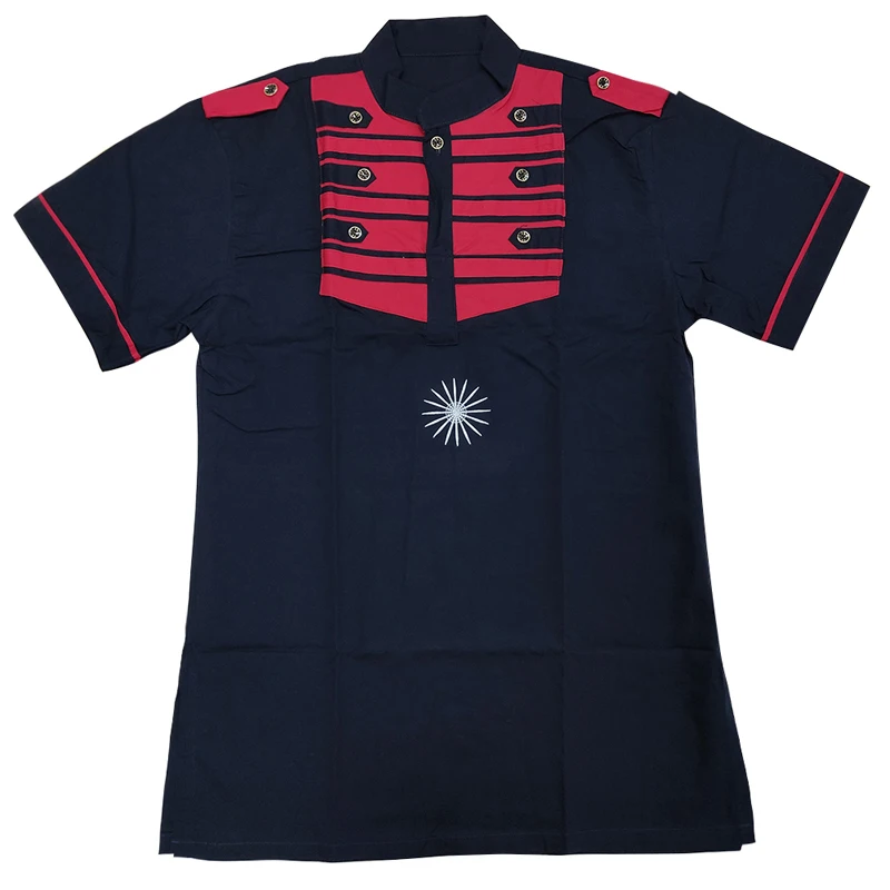 Fashion Casual Short Sleeve Tops Men Embroidery Button Stand Neck Cotton Summer African Men's T-shirt
Fashion Casual Short Sleeve Tops Men Embroidery Button Stand Neck Cotton Summer African Men's T-shirt