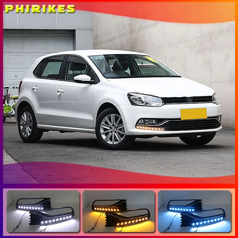 2Pcs for VW Volkswagen Polo 2014 2015 2016 2017 Daytime Running Light flow Yellow Turn signal LED DRL Fog lamp
2Pcs for VW Volkswagen Polo 2014 2015 2016 2017 Daytime Running Light flow Yellow Turn signal LED DRL Fog lamp
