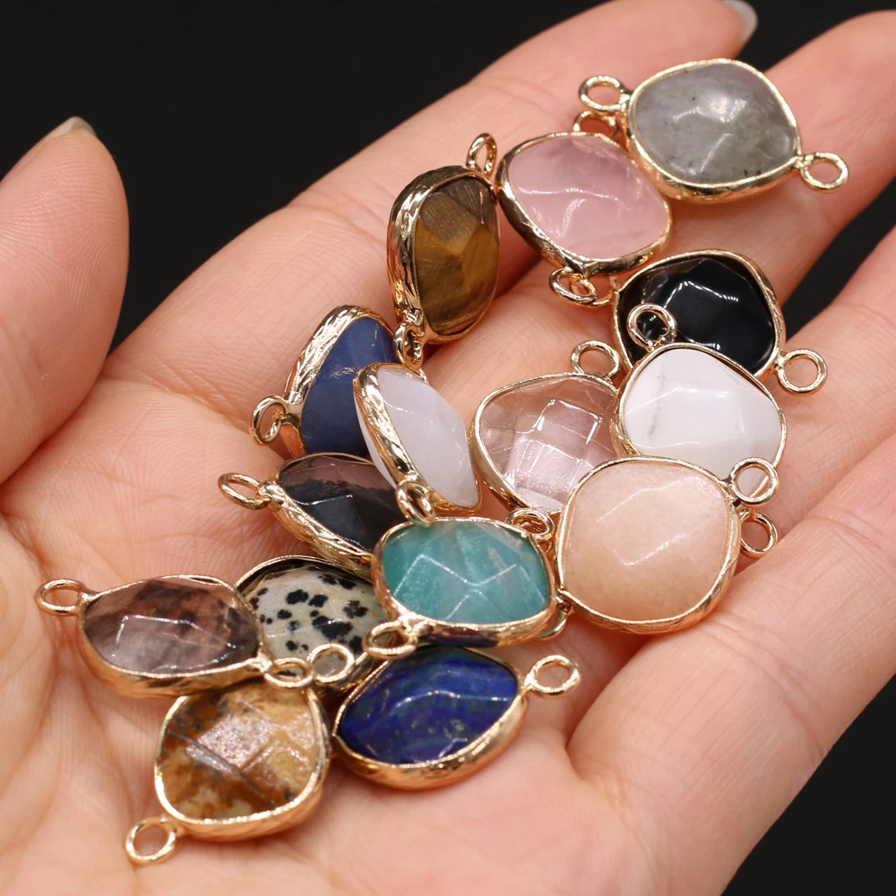 5pc Natural Stone Pendants Lapis lazuli Lapis Tiger Eye Double Hole Connectors for Jewelry Making DIY Women Necklace Bracelet
5pc Natural Stone Pendants Lapis lazuli Lapis Tiger Eye Double Hole Connectors for Jewelry Making DIY Women Necklace Bracelet