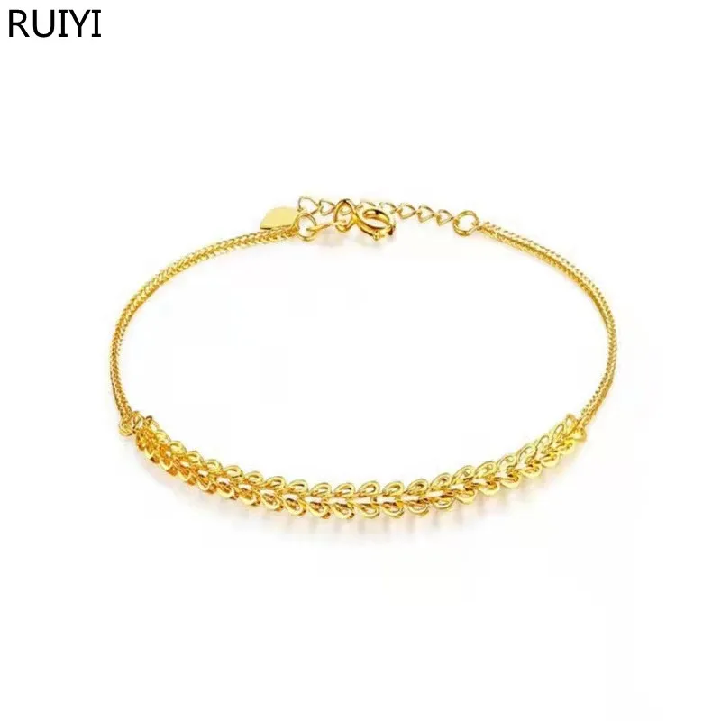 RUIYI Real 18K Gold Bracelet Luxury Half Phoenix Tail Design Pure AU750 Adjustable Chain for Women Fine Jewelry Gift
RUIYI Real 18K Gold Bracelet Luxury Half Phoenix Tail Design Pure AU750 Adjustable Chain for Women Fine Jewelry Gift