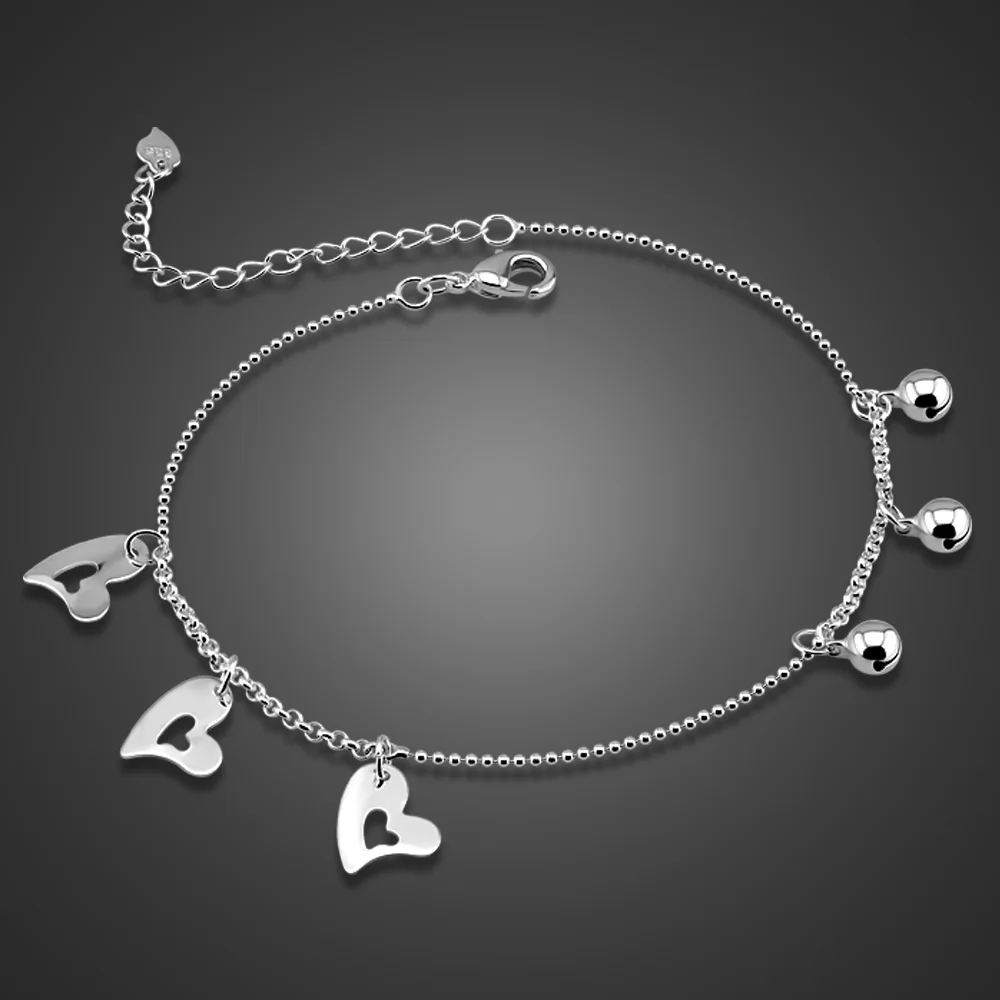925 Sterling Silver Heart Pendant Anklet for Women Fashion Beach Barefoot Sandals Foot Jewelry Masterpiece of Beauty
925 Sterling Silver Heart Pendant Anklet for Women Fashion Beach Barefoot Sandals Foot Jewelry Masterpiece of Beauty