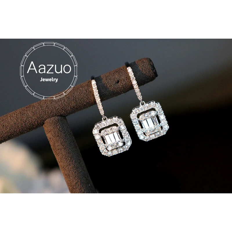 Aazuo Real 18K White Gold Real Diamonds 0.80ct Classic Fairy Square Hook Earrings gifted for Women Wedding Party Au750
Aazuo Real 18K White Gold Real Diamonds 0.80ct Classic Fairy Square Hook Earrings gifted for Women Wedding Party Au750