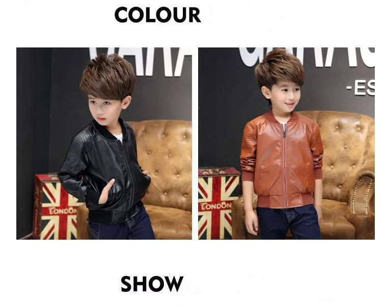 Kids Faux Leather Winter Jacket 7 H4791dcb1d561426590667cb90a08e220T