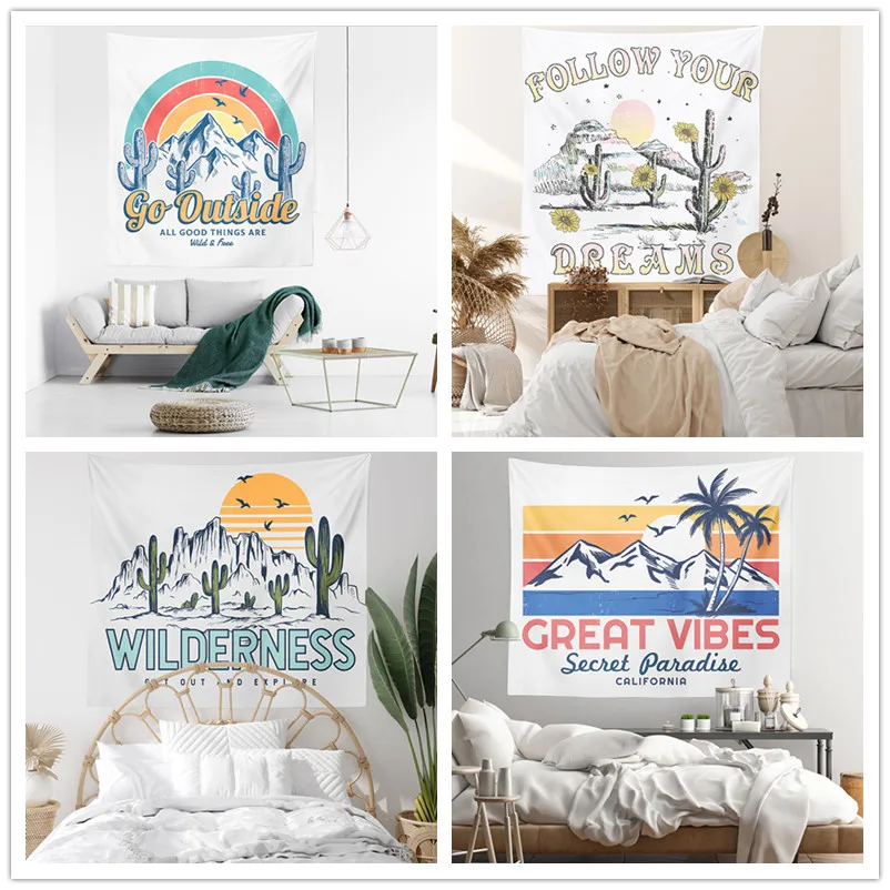 Nordic small fresh cactus rainbow mountain peak cartoon print decorative tapestry 1 piece
Nordic small fresh cactus rainbow mountain peak cartoon print decorative tapestry 1 piece