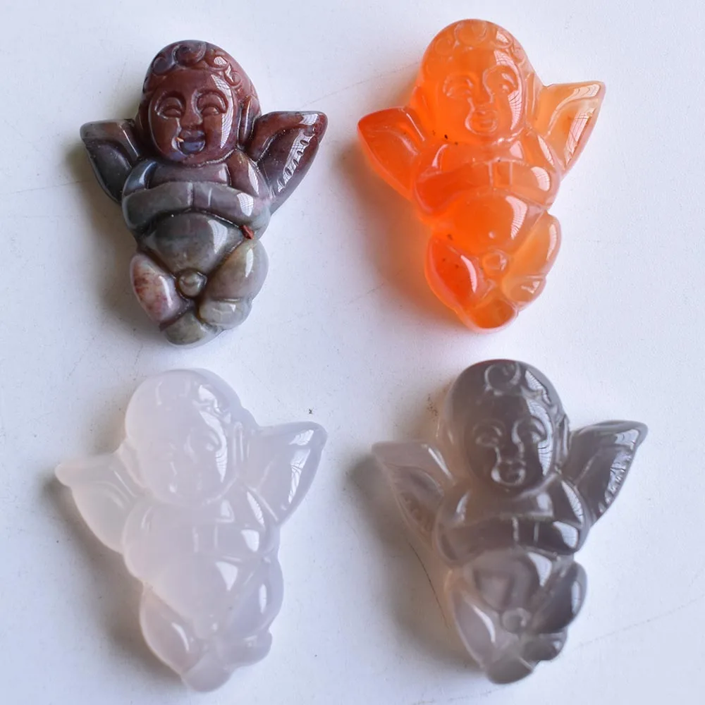 Wholesale 4pcs/lot 2020 fashion good quality natural onyx mixed carved angel charms pendants for necklace making jewelry free
Wholesale 4pcs/lot 2020 fashion good quality natural onyx mixed carved angel charms pendants for necklace making jewelry free