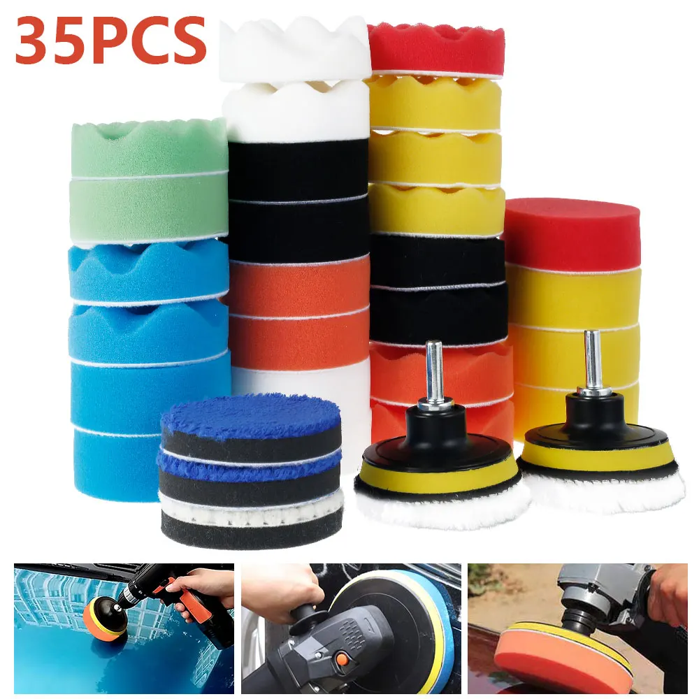 35Pcs Buffing Waxing Sponge Wool Wheel Polishing Pad for Car Polisher Drill Adapter Polishing Pad3inch Car Sponge Polishing Pad
35Pcs Buffing Waxing Sponge Wool Wheel Polishing Pad for Car Polisher Drill Adapter Polishing Pad3inch Car Sponge Polishing Pad