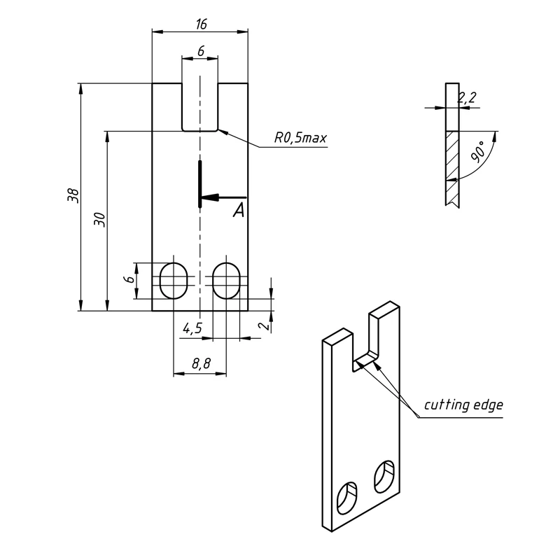 According Customer Drawing Make Automatic Wire Stripping Machine Blade Knife 
According Customer Drawing Make Automatic Wire Stripping Machine Blade Knife