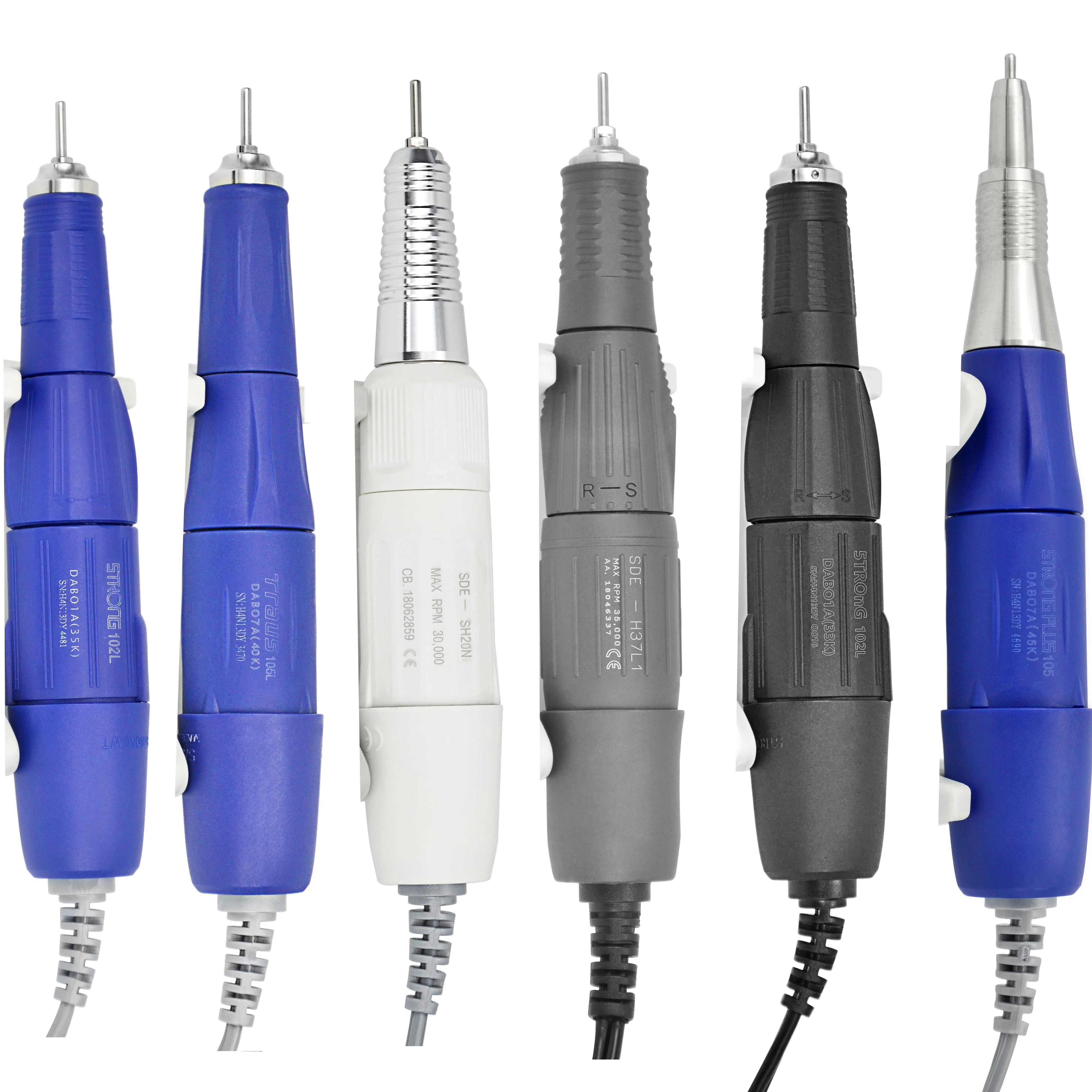 Микромотор STRONG 210 plus 105 105L H37L1 Sh20N 102L, ручка 35K & 40K & 45K RPM, шлифовальная машинка для ногтей, наконечник
Микромотор STRONG 210 plus 105 105L H37L1 Sh20N 102L, ручка 35K & 40K & 45K RPM, шлифовальная машинка для ногтей, наконечник